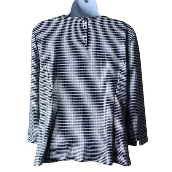 Talbots Top Blouse Womens Size Large Petite Long Sleeve Polka Dots Multicolor - Picture 4 of 8